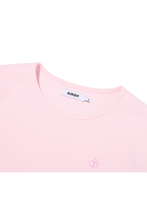 SMALL CHERRY SLIM-FIT RIBBED LONG SLEEVE [PIL]