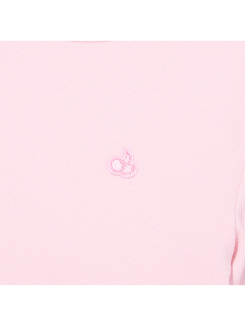 SMALL CHERRY SLIM-FIT RIBBED LONG SLEEVE [PIL]