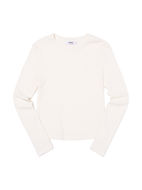 SMALL CHERRY SLIM-FIT RIBBED LONG SLEEVE [IVA]