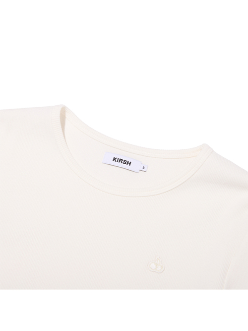 SMALL CHERRY SLIM-FIT RIBBED LONG SLEEVE [IVA]