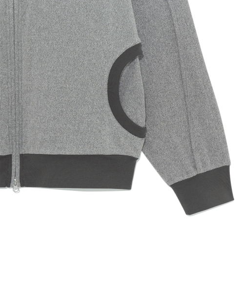 TCM cozy line jersey zip-up (grey)
