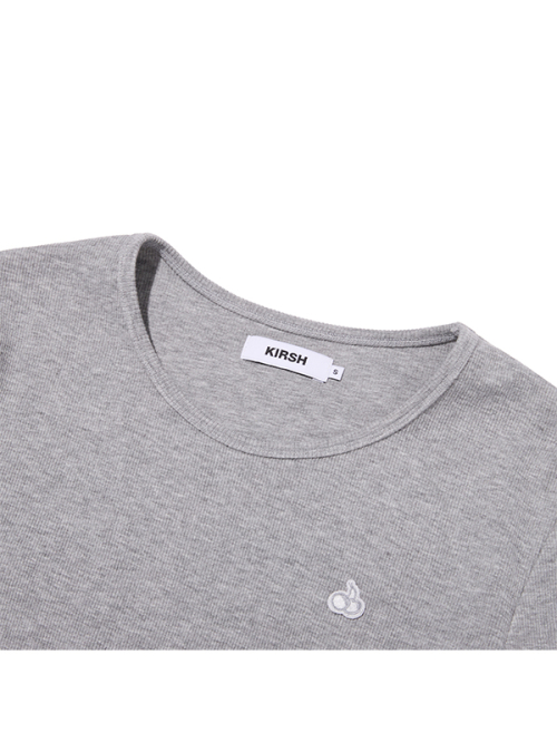 SMALL CHERRY SLIM-FIT RIBBED LONG SLEEVE [GYM]