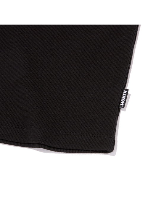 SMALL CHERRY SLIM-FIT RIBBED LONG SLEEVE [BKA]