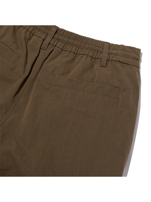 PLAIN NYLON CARGO PANTS [KHA]