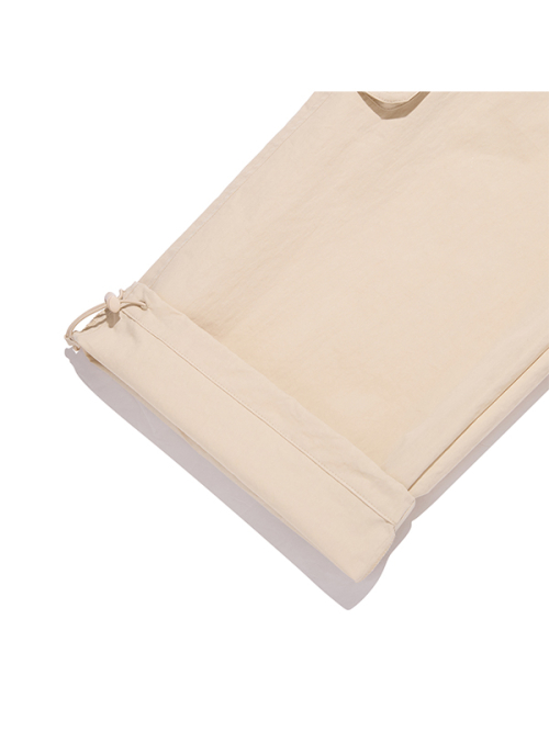 PLAIN NYLON CARGO PANTS [BEA]