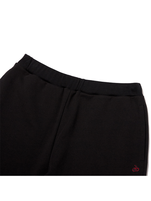 PLAIN SLIM-FIT SWEATPANTS [BKA]