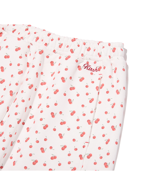 CHERRY GRAPHIC LOOSE-FIT SWEATPANTS [WHA]