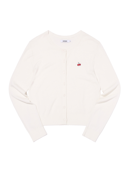 SMALL CHERRY STANDARD-FIT CARDIGAN [WHA]