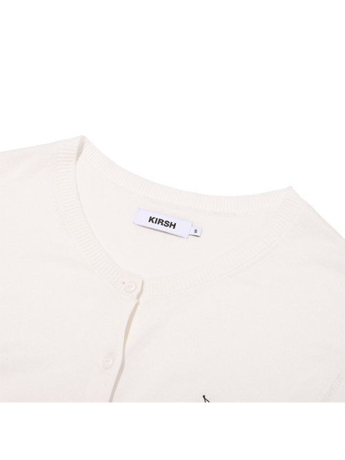 SMALL CHERRY STANDARD-FIT CARDIGAN [WHA]
