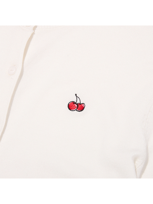 SMALL CHERRY STANDARD-FIT CARDIGAN [WHA]