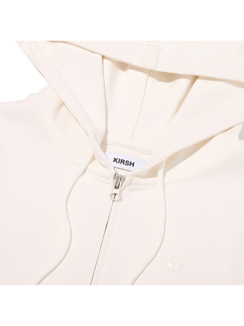 PLAIN SLIM-FIT HOODED ZIP-UP [IVA]