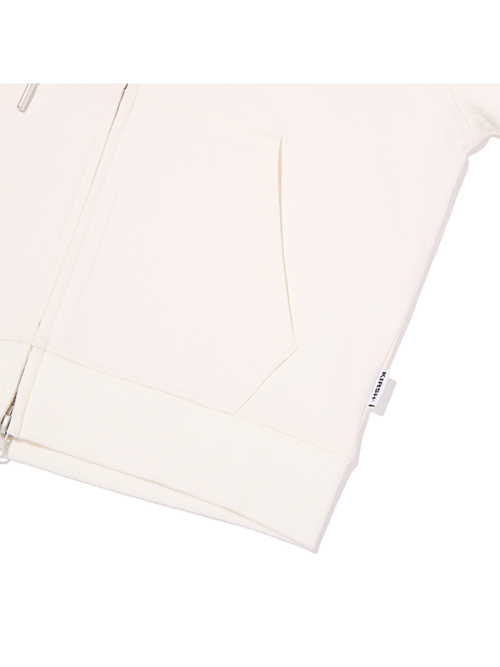 PLAIN SLIM-FIT HOODED ZIP-UP [IVA]