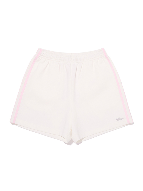 LINE-DETAIL TRACK SHORTS [WHA]