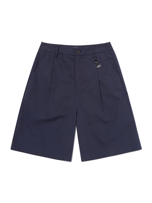 PIN-TUCK TWO-BUTTON BERMUDA SHORTS [NAD]