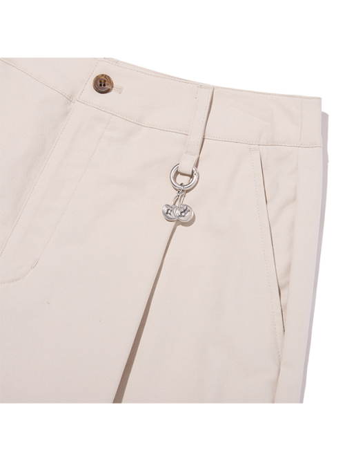 PIN-TUCK TWO-BUTTON BERMUDA SHORTS [BEL]