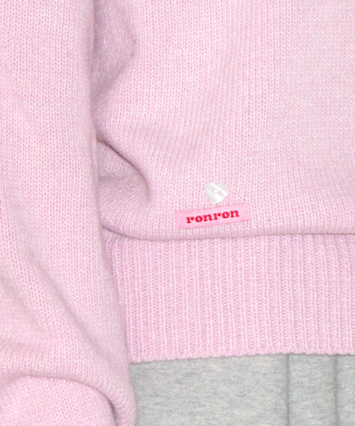 DAILY SOFT V NECK KNIT PINK