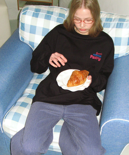 VINTAGE CROISSANT OVER FIT LONG SLEEVE BLACK