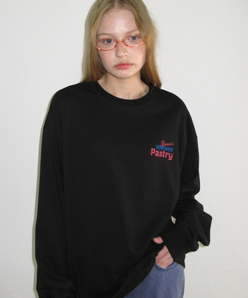 VINTAGE CROISSANT OVER FIT LONG SLEEVE BLACK
