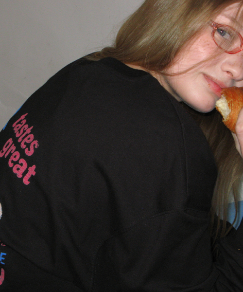 VINTAGE CROISSANT OVER FIT LONG SLEEVE BLACK