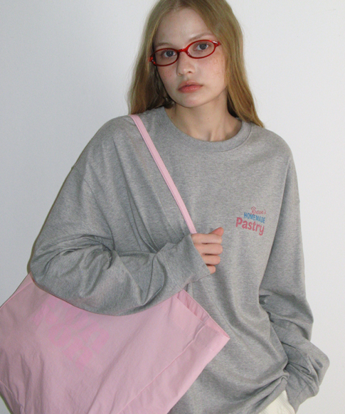 VINTAGE CROISSANT OVER FIT LONG SLEEVE GREY