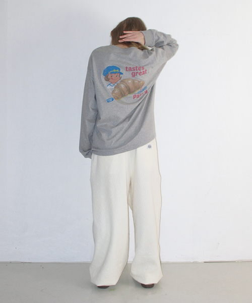 VINTAGE CROISSANT OVER FIT LONG SLEEVE GREY