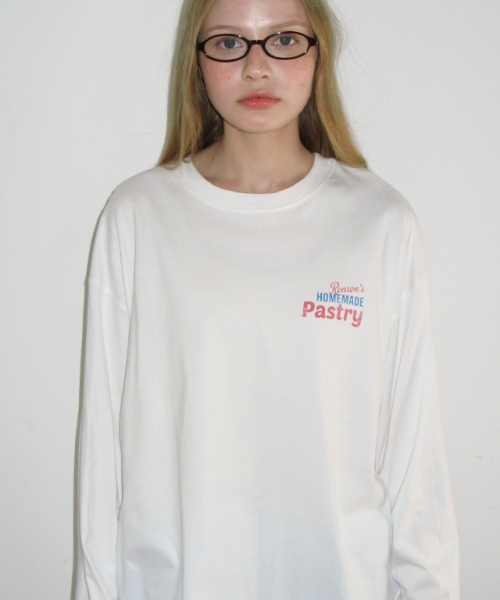 VINTAGE CROISSANT OVER FIT LONG SLEEVE WHITE