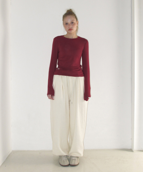 SOFT MINI LABEL LONG SLEEVE RED