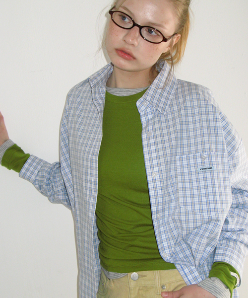 SOFT MINI LABEL LONG SLEEVE OLIVE