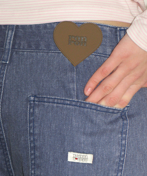 SOFT PIGMENT WIDE DENIM PANTS DEEP BLUE