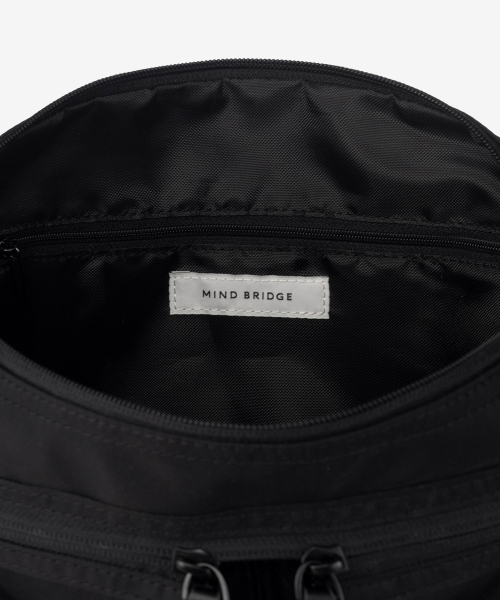 black nylon mini cross bag