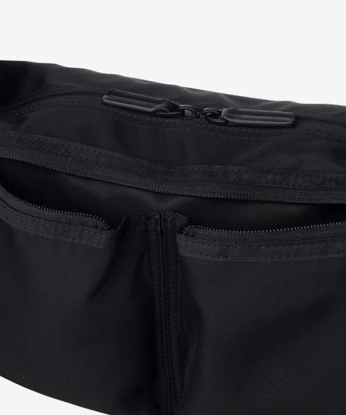 black nylon mini cross bag