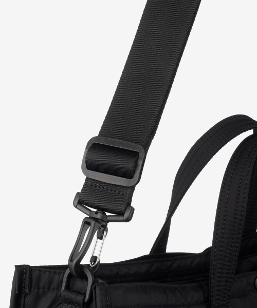 [Cross bag available]Black nylon brief bag