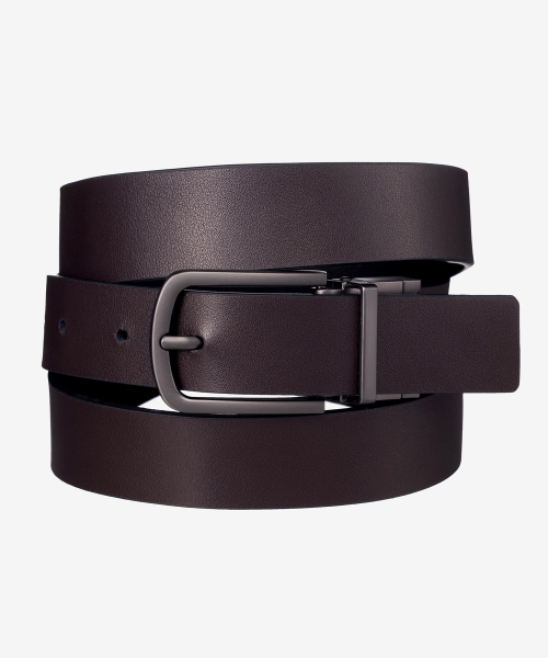 [ON]100%Cowhide Black&Brown Reversible Belt
