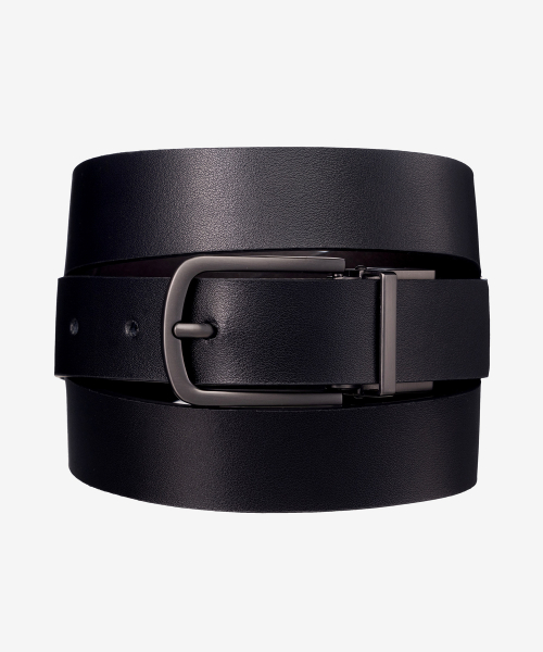 [ON]100%Cowhide Black&Brown Reversible Belt