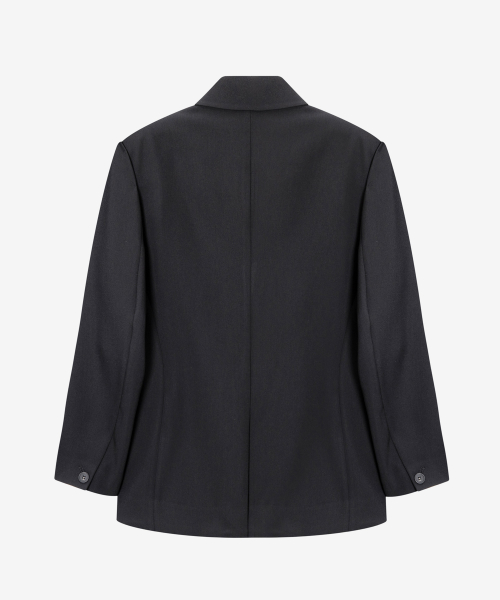 [COUTURE]Oversized-fit twill minimal jacket