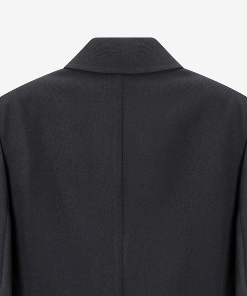[COUTURE]Oversized-fit twill minimal jacket