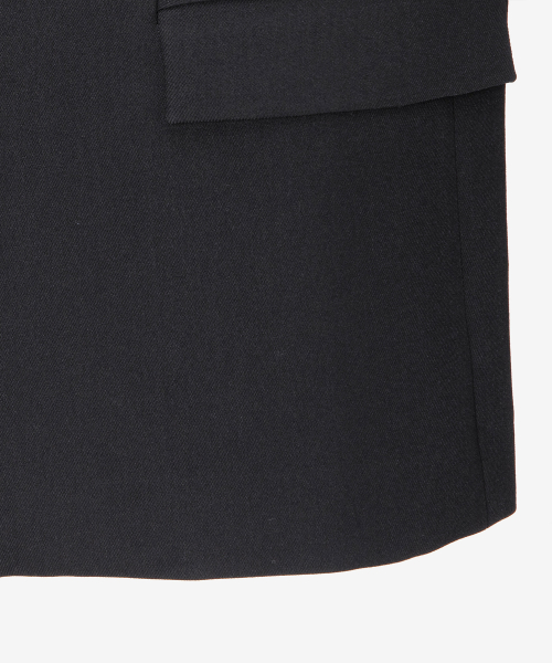 [COUTURE]Oversized-fit twill minimal jacket