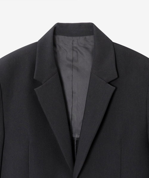 [COUTURE]Oversized-fit twill minimal jacket