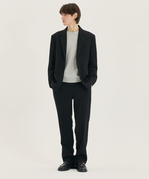 [SET][COUTURE]Oversized fit twill minimal wide set-up