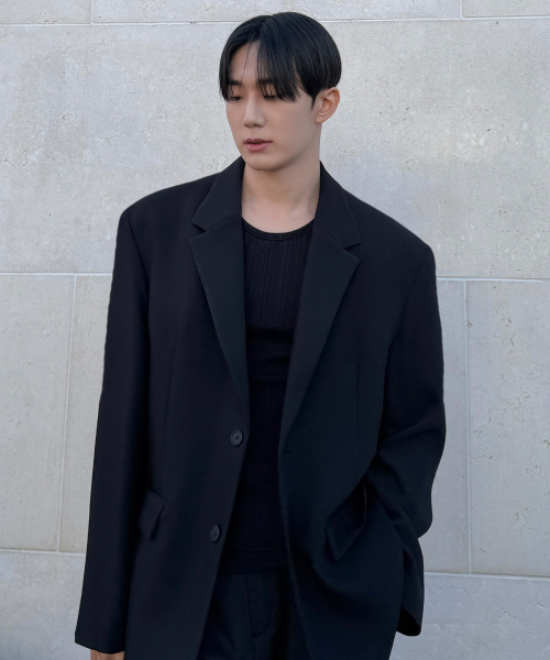 [SET][COUTURE]Oversized fit twill minimal wide set-up