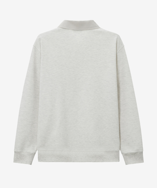 Twill Collar Oversized Fit Sweatshirt