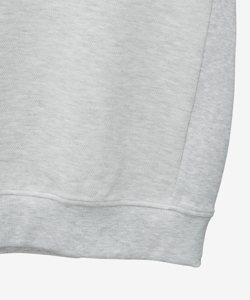 Diagonal oversized fit oatmeal sweatshirt