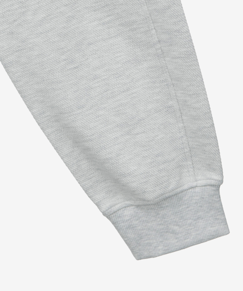 Diagonal oversized fit oatmeal sweatshirt
