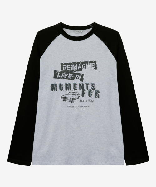 Raglan Oversized Fit Long-Sleeved T-Shirt - 2color
