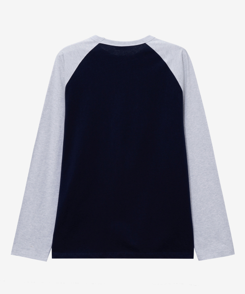 Raglan Oversized Fit Long-Sleeved T-Shirt - 2color