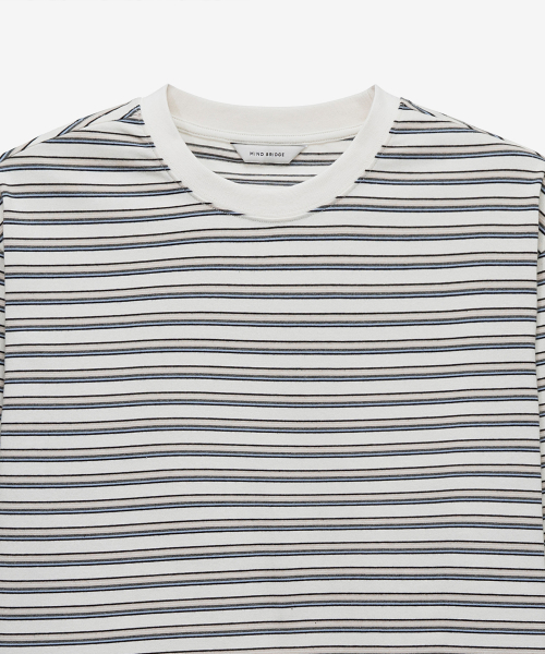 striped overfit long-sleeved T-shirt