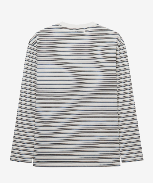 striped overfit long-sleeved T-shirt