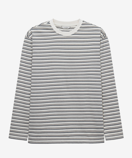 striped overfit long-sleeved T-shirt