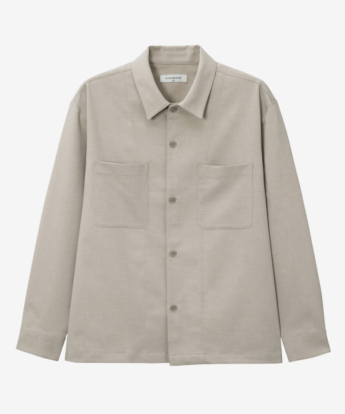 Tissue deformation pocket outer shirt - 2color