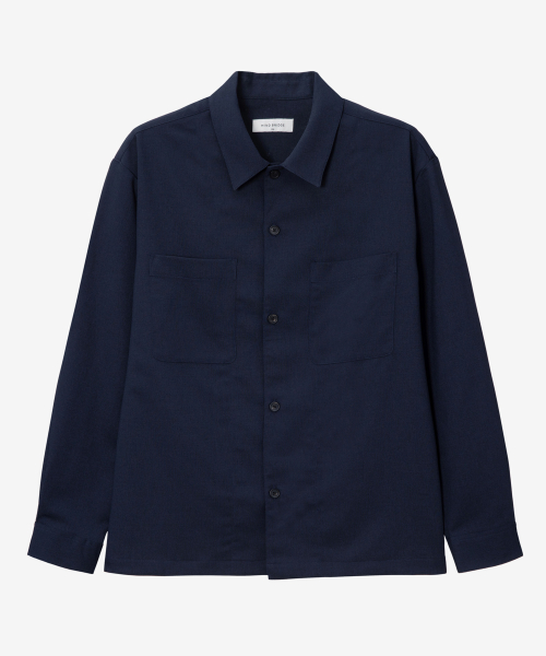 Tissue deformation pocket outer shirt - 2color